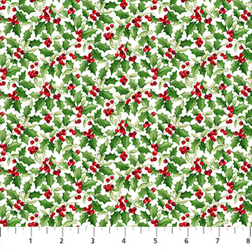 28805-10 || Barnyard Christmas - White Multi