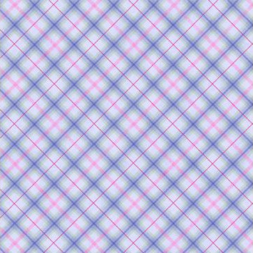 Plaid pattern with blue and pink lines on a white background