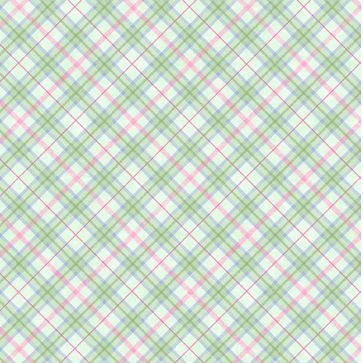 Plaid pattern with green, pink, and white on a white background
