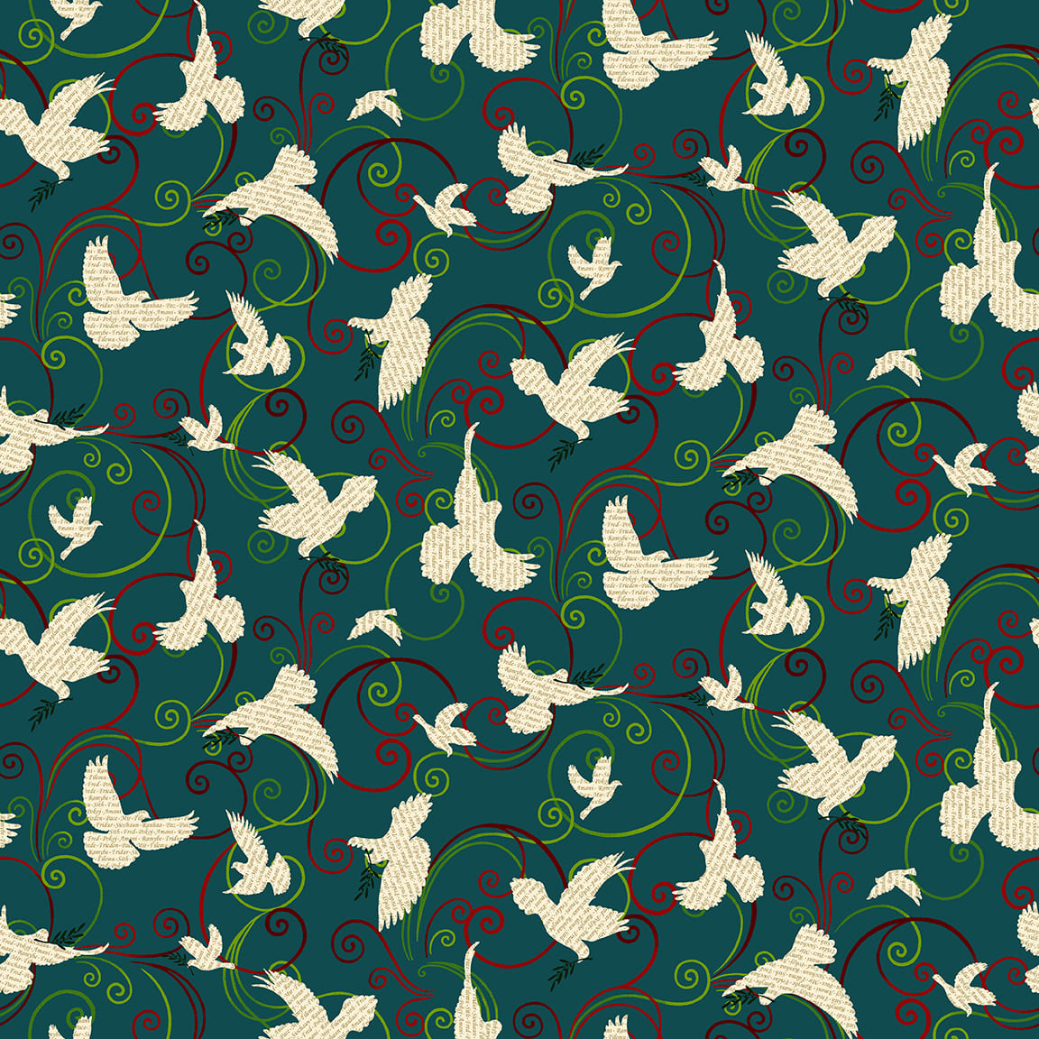 3267-67 Teal || Peace On Earth