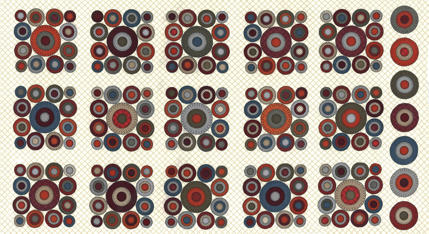 49319 11F Prairie Gather Flannel Panel Porcelain