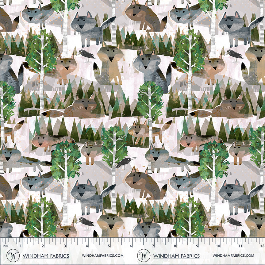 Animal Kingdom || 55458D-4 White Forest || Wild Wolves
