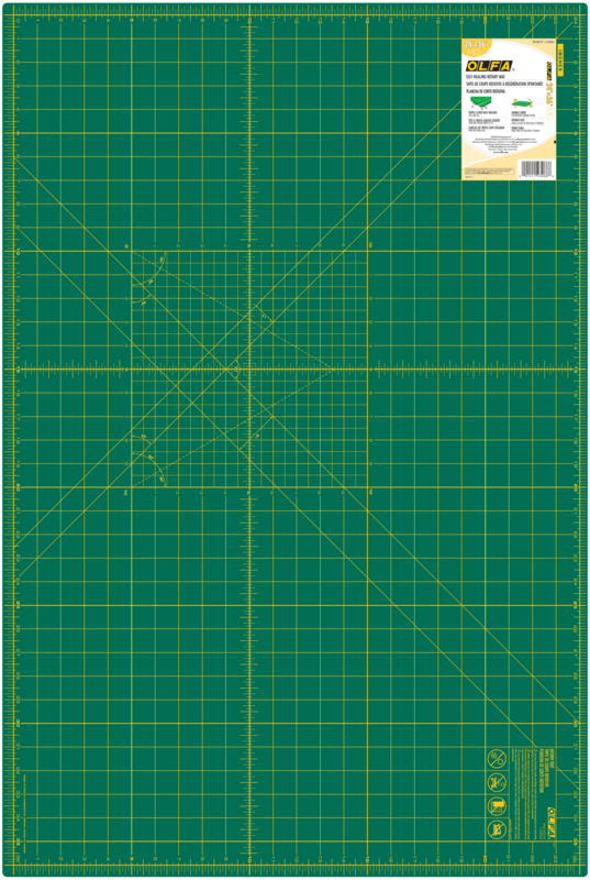 OLFA 24" x 36" Double-Sided Self-Healing Rotary Cutting Mat RM-MG Green