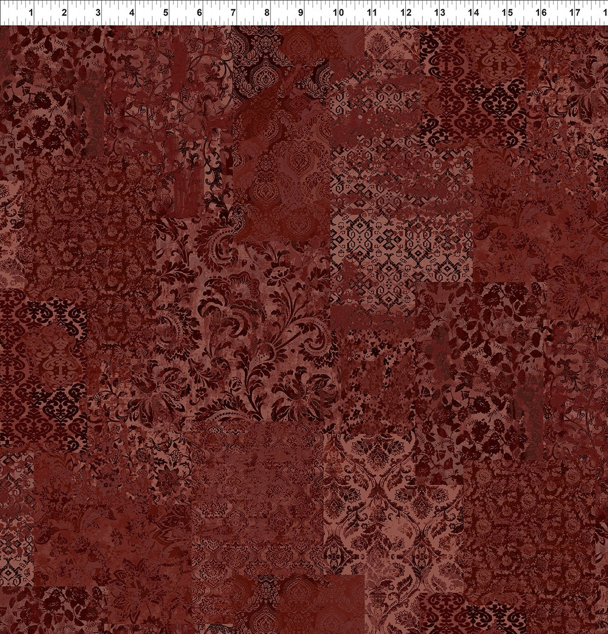 Carpet Bag Romance || 5CBR 2 Red || Brocade
