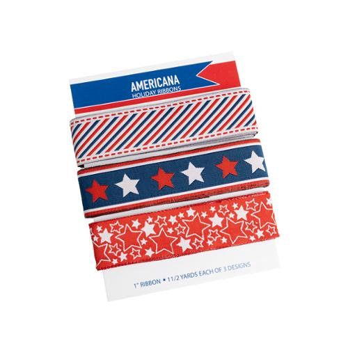 Americana Ribbons - 1 Inch Holiday Designs