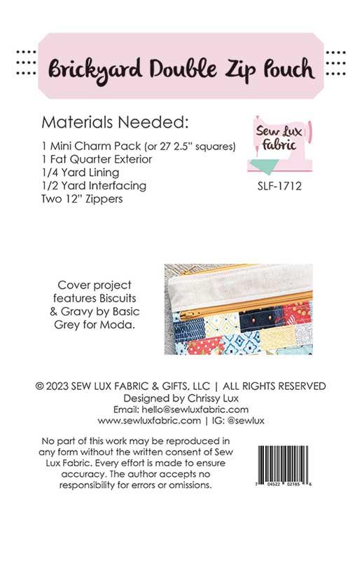 Brickyard Double Zip Pouch