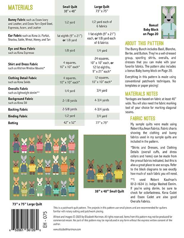 EH 075 The Bunny Bunch by Elizabeth Hartman