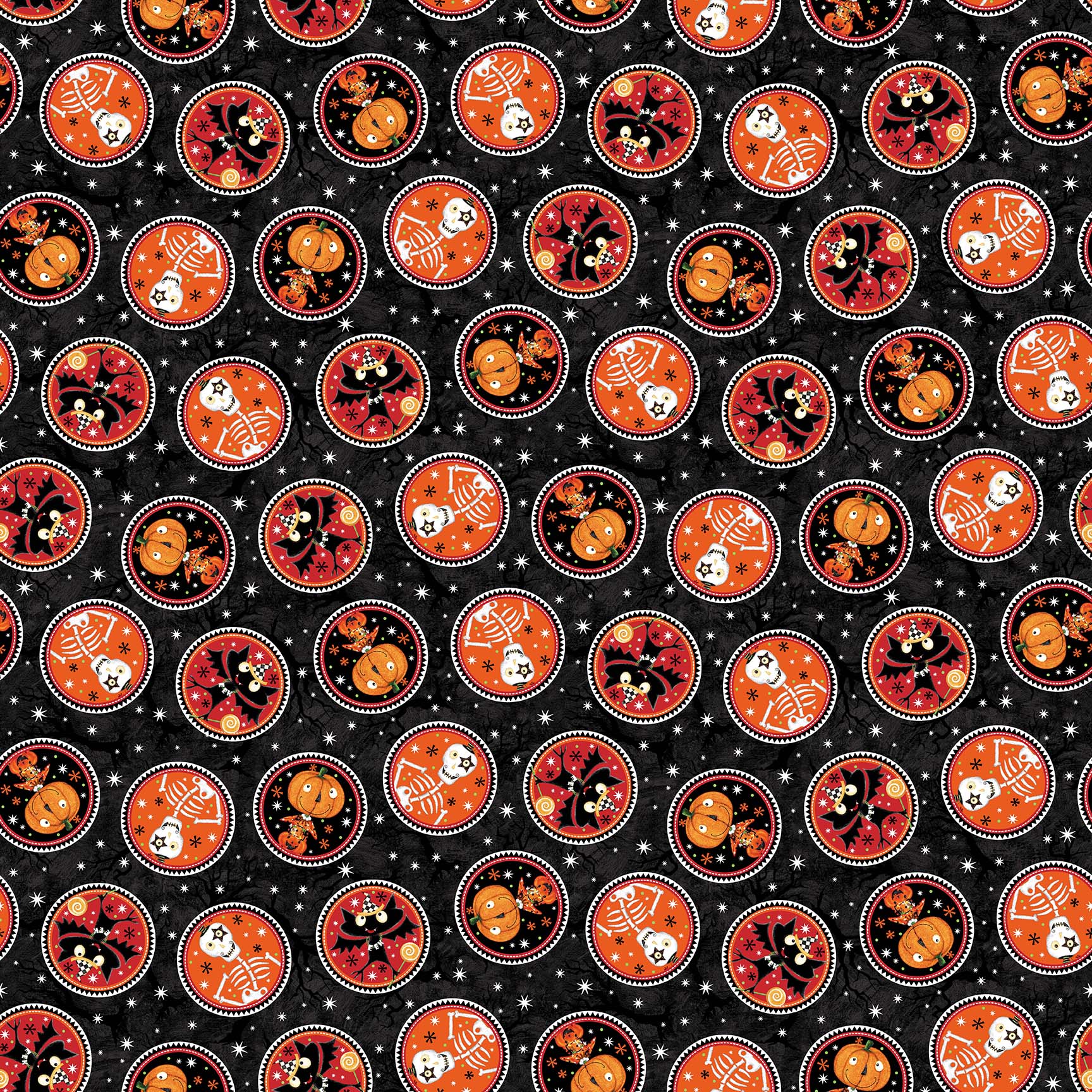 7000G-93 Black - Motifs in Circle Glow in the Dark || Hello Glow