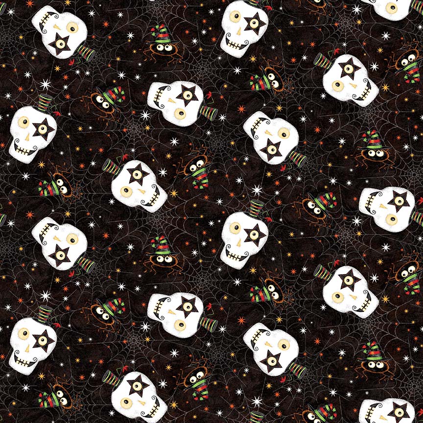 7002G-99 Black - Skulls Glow in the Dark || Hello Glow