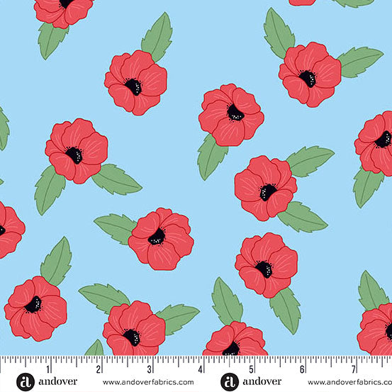 A-10001-LB || Oh Say Can You Sew || Poppy Fields Sky Blue