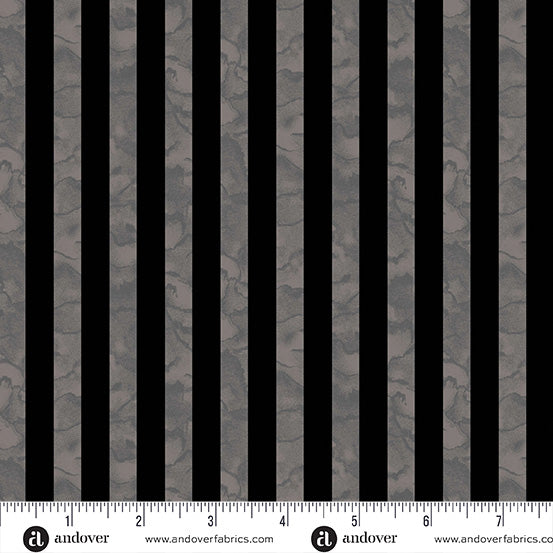 A-1080-C Nevermore by Andover Fabrics Gray Candy Stripe