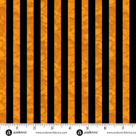 A-1080-O Nevermore by Andover Fabrics Orange Candy Stripe