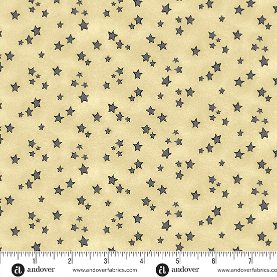 A-1081-L Nevermore by Andover Fabrics Cream Night Sky