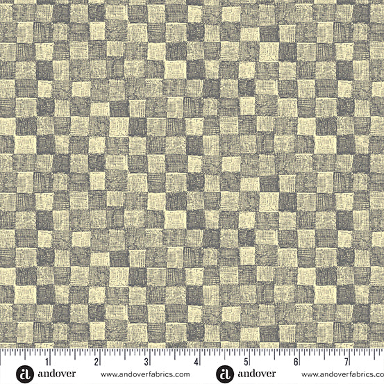 A-1082-L Nevermore by Andover Fabrics Cream Checkerboard