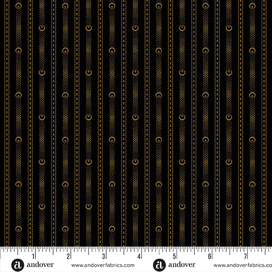 A-1259-K Espresso by Andover Fabrics chain stripe