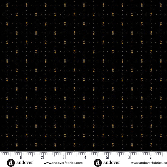 A-1270-K Espresso by Andover Fabrics circles and dots