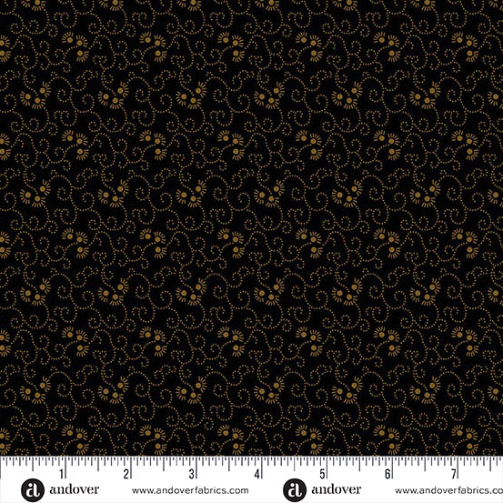 A-1272-K Espresso by Andover Fabrics swirly floral