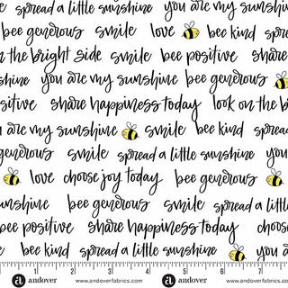 A-1581-L || Sunny Honey || Bee Positive White