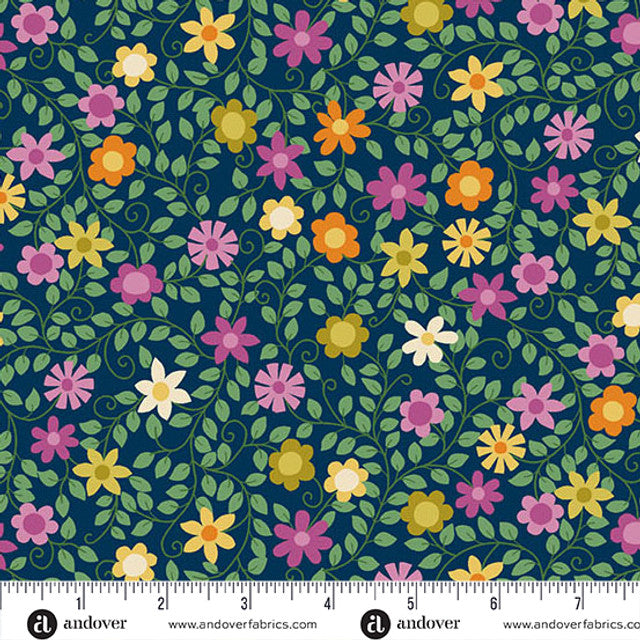 A-1653-B || Whimsy || Secret Garden Navy