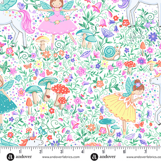 Fairy Dust MU-049-W Makower Fabrics