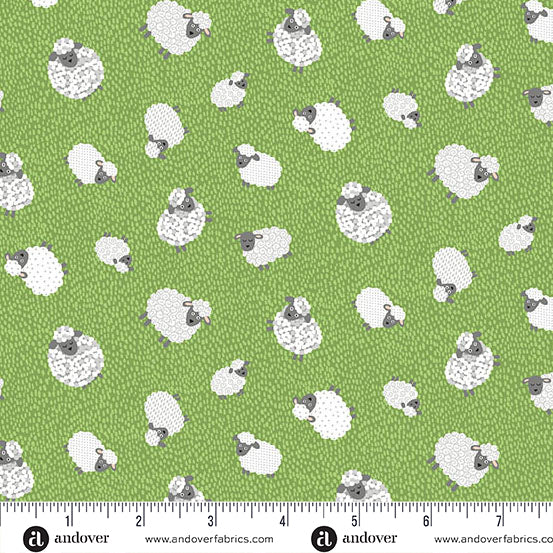 Fun on the Farm MU-068-G Makower Fabrics