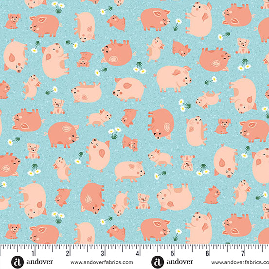 Fun on the Farm MU-069-B Makower Fabrics