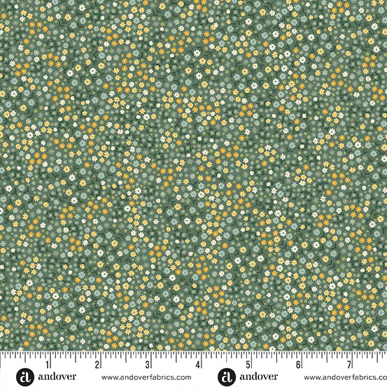 MU-100-T || Hello Autumn || Mini Blooms  - Teal