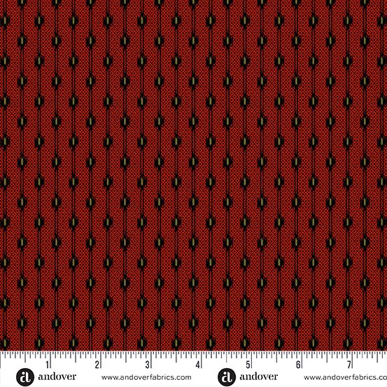 A-5319-R CAROLINA BY JO MORTON Dotty Stripe Red