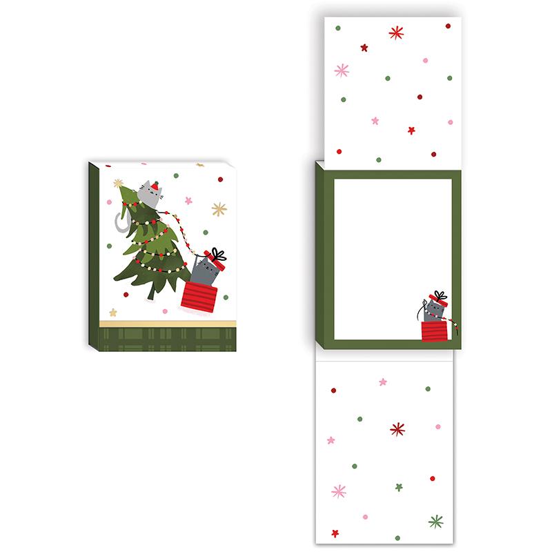 1001 86 Pocket Notepad Christmas Cat