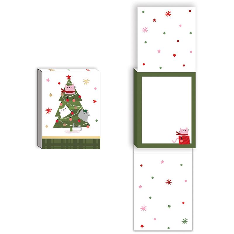 1001 86 Pocket Notepad Christmas Cat