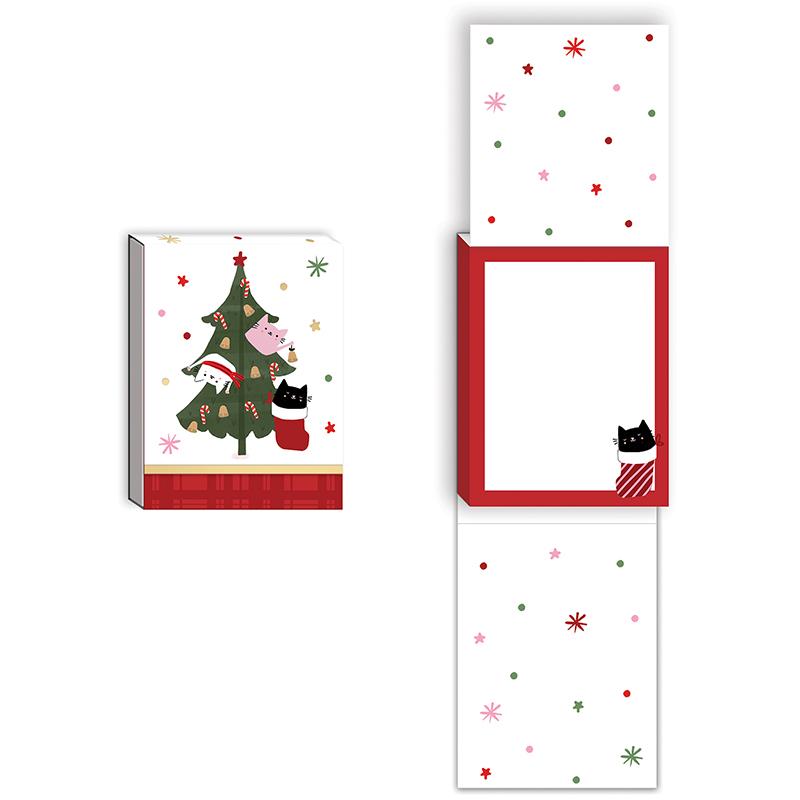 1001 86 Pocket Notepad Christmas Cat