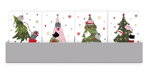 1001 86 Pocket Notepad Christmas Cat