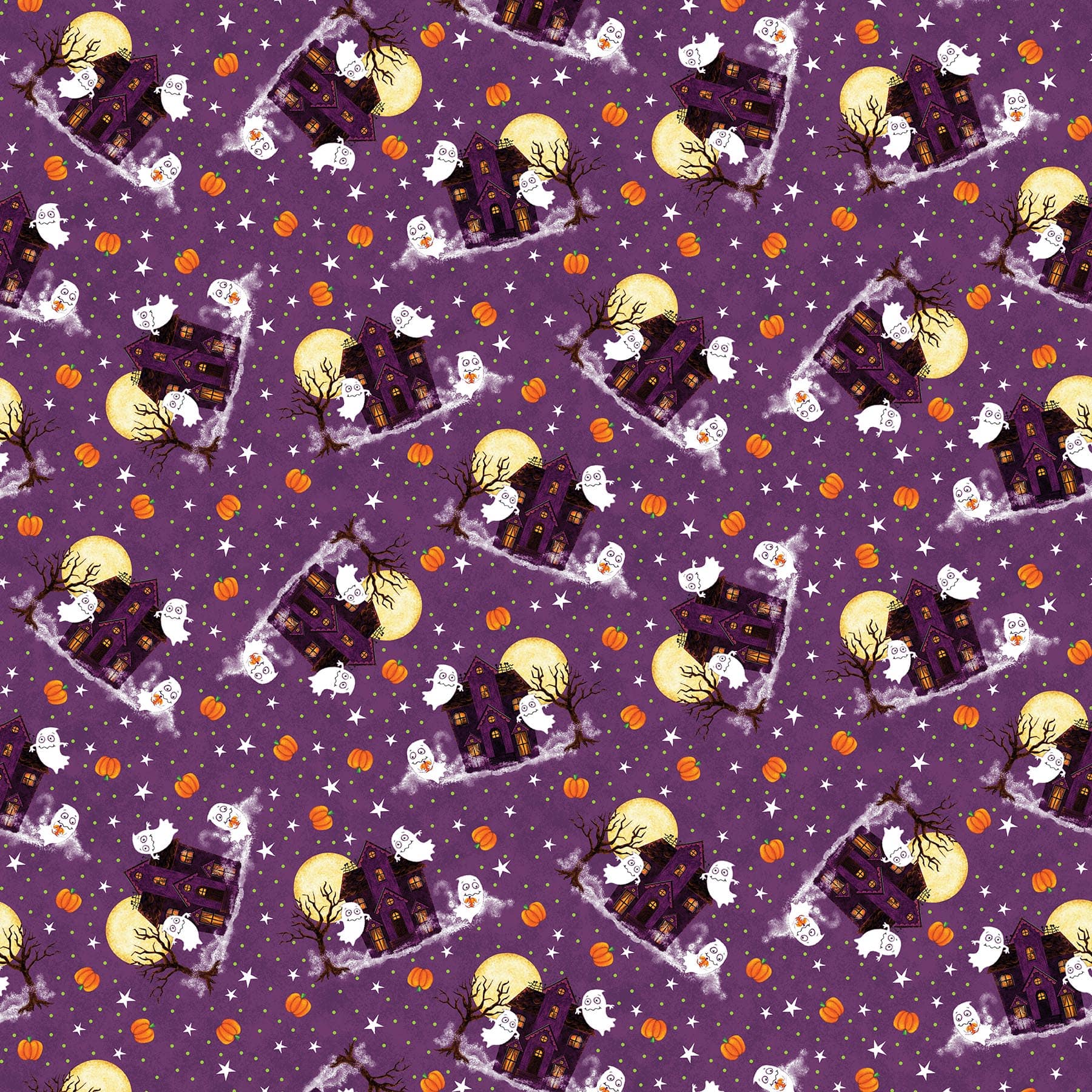 7793G-55 Plum - Tossed Houses || Graveyard Ghouls-Glow