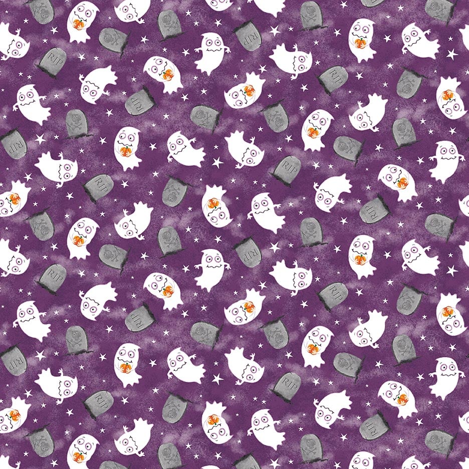 7797G-55 Plum - Tossed Ghosts || Graveyard Ghouls-Glow