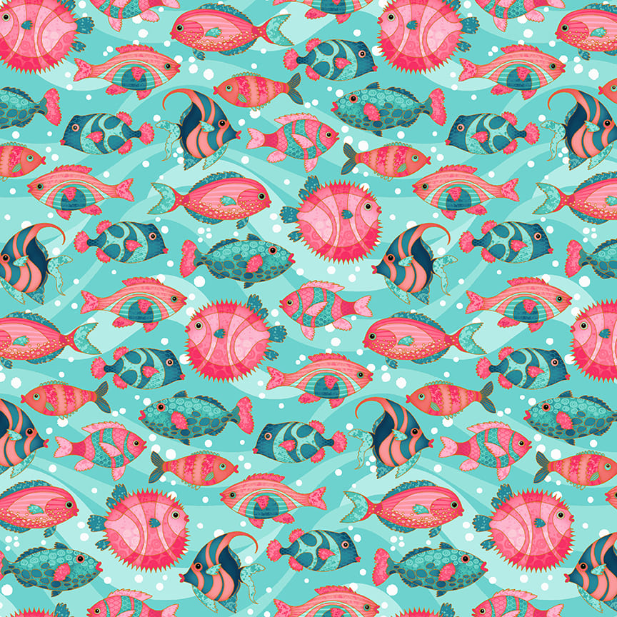 7936-72 Blue-Multi || Mermaid Tails