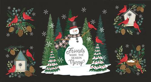 56139 18 Winter Friends   Charcoal Black