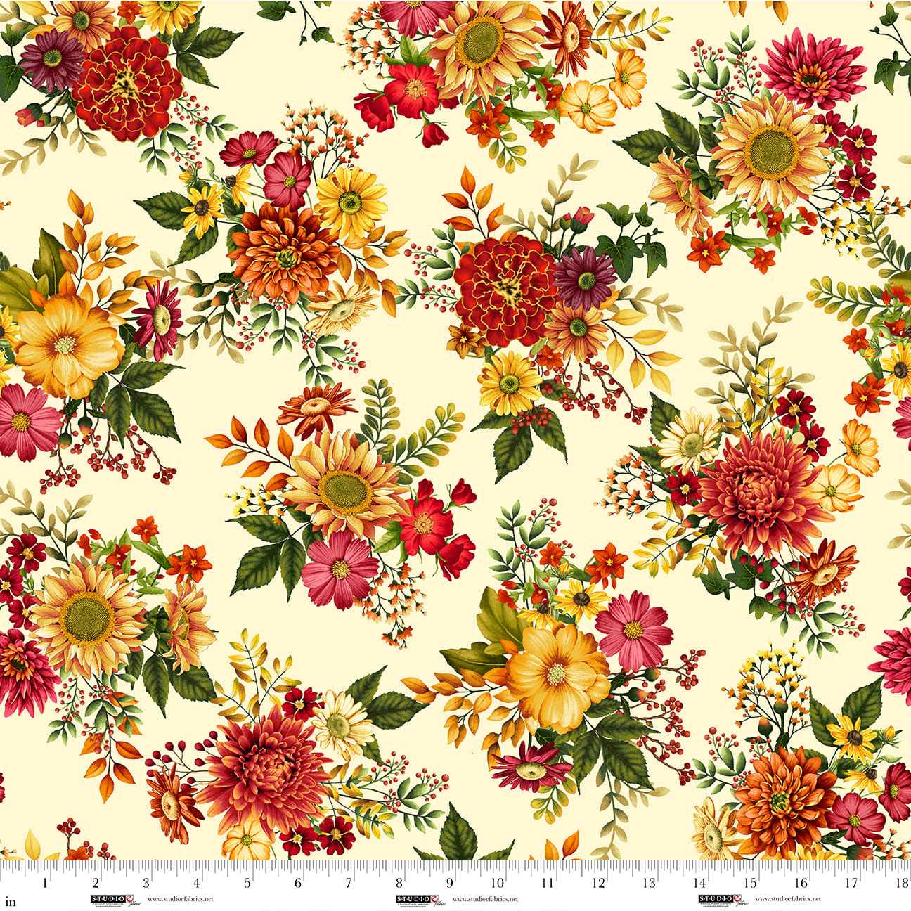 8368-44 Cream || Autumn Fields