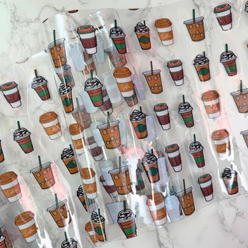 Clear Vinyl Coffee Cups 12"x52" SHH COFFEETPU Sew HungryHippie