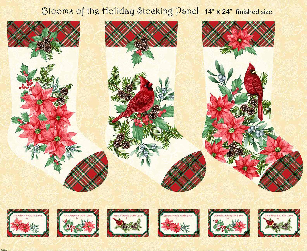 8390P-44 Cream Multi || Blooms of the Holiday