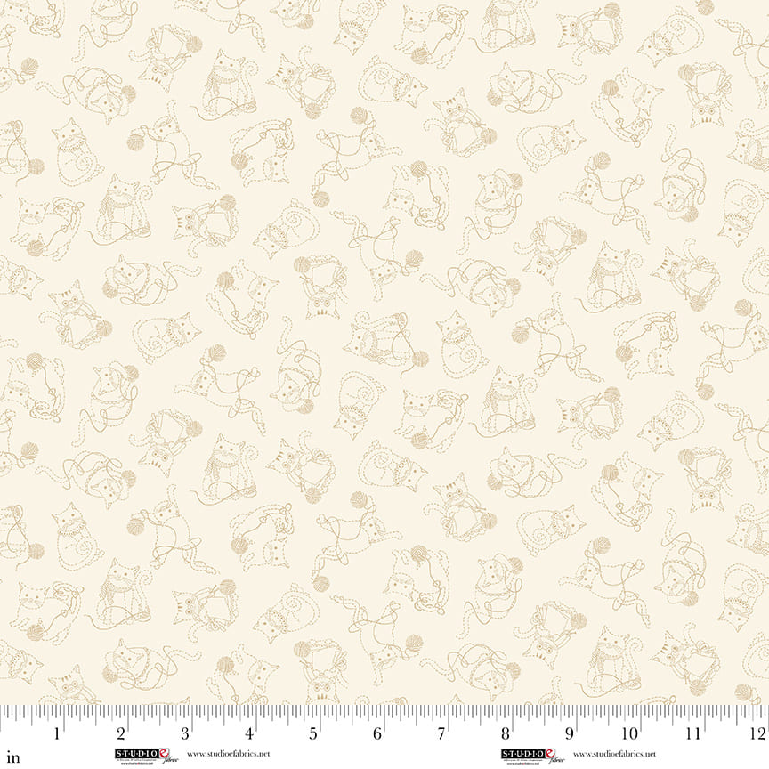 8481-33 Ecru || Knit 1, Purr 2