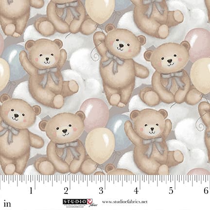 8519-94 Gray/Multi || Sleepy Teddy