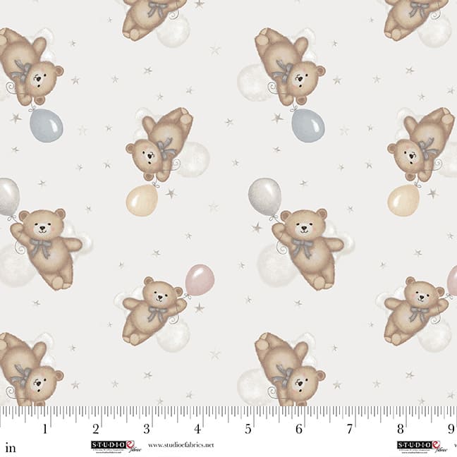 8520-13 Gray/Multi || Sleepy Teddy