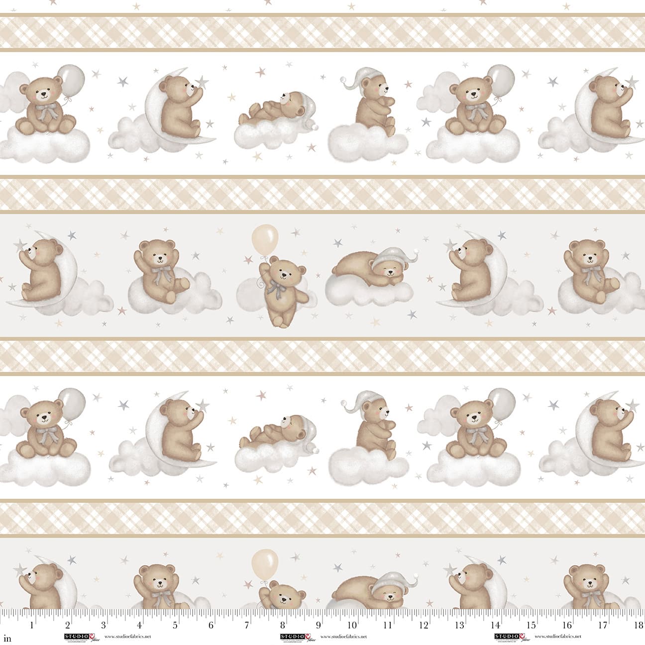 8525-34 Oatmeal/Gray || Sleepy Teddy