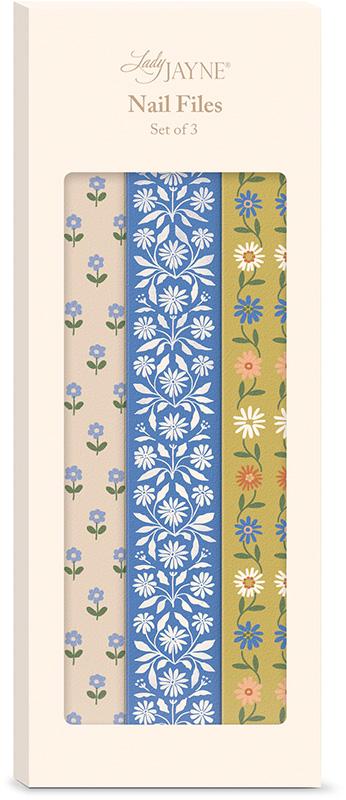 82028 SB Nail File Blu Mustard Floral