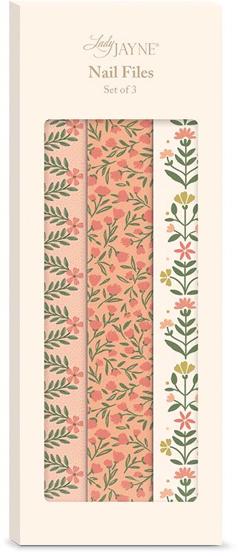 82032 SB Nail File Coral Cream Ditsy