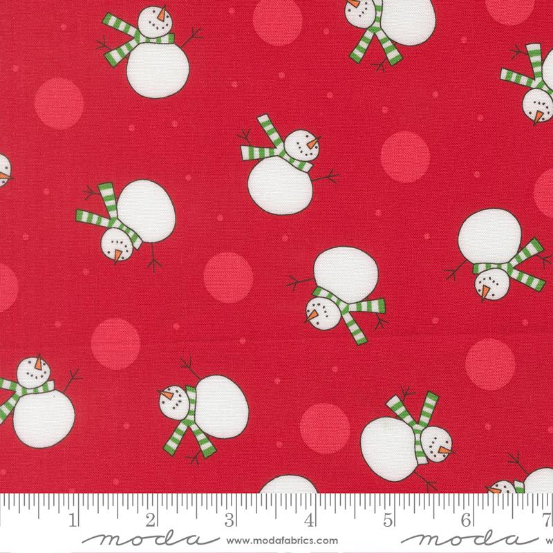 22501 14 Snow Time        Poinsettia Red