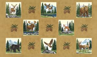 56197 12 Northwoods Lodge Panel     Fawn