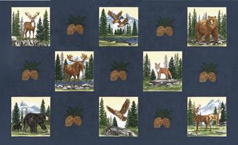 56197 17 Northwoods Lodge Panel Midnight