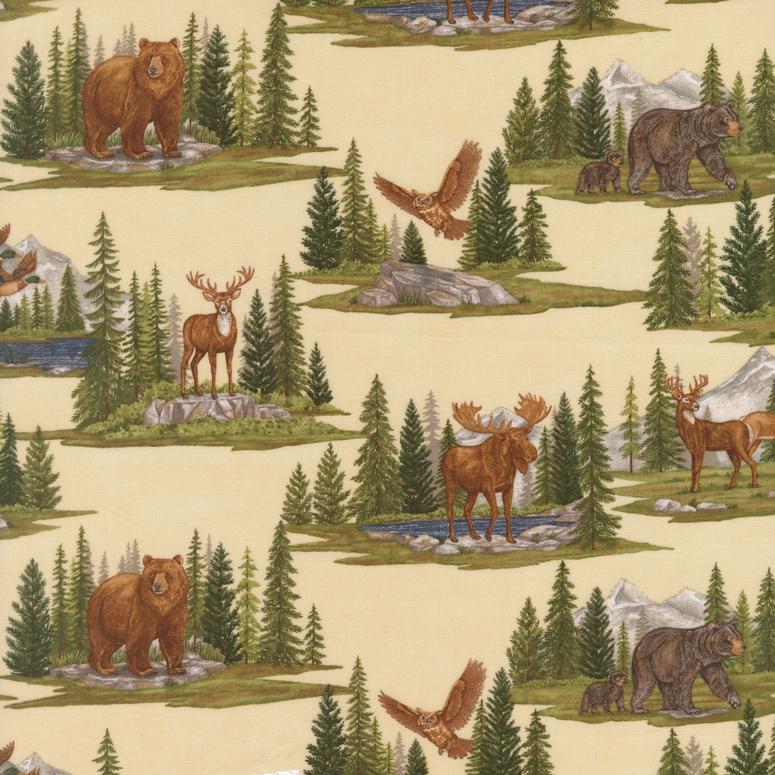 56190 11QC Northwoods Lodge Quilting Cuddle
  Natural