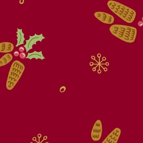 A-174-MR || Bird Humbug || Pine Cones | Cranberry